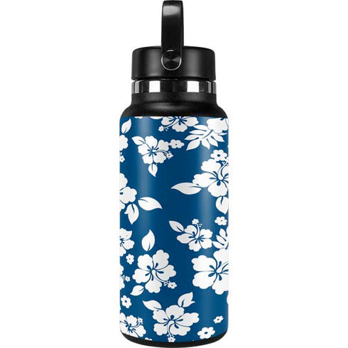 Blue and White Hydro Flask 32oz Wide Mouth Skin
